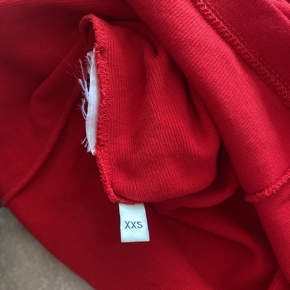 Gucci Red Sequin Logo Ringer Tee - Ribbed Jersey Knit Shirt XXS | EUC - Picture 7 of 8